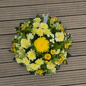 Coussin de deuil jaune