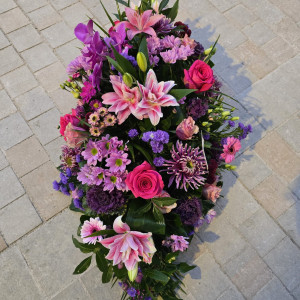 Raquette de deuil rose intense