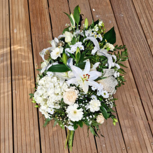 Gerbe piquée blanche