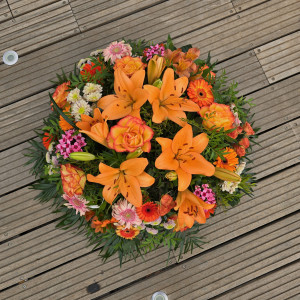 Coussin de deuil orange