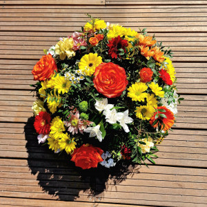 Coussin de deuil tons chauds