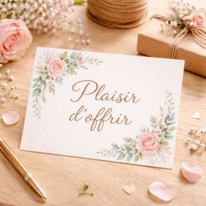 Carte message cartonnée