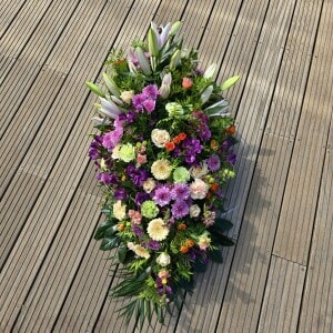 Dessus de cercueil tons violines