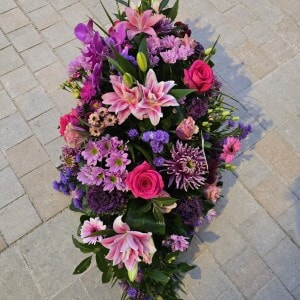 Raquette de deuil rose intense