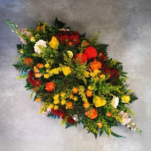 Raquette de deuil tons chauds